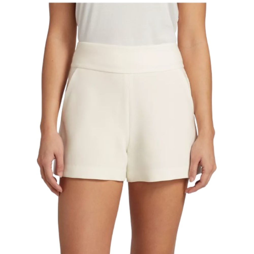 NWT Alice + Olivia Donald High Waist Shorts, Off White, Size 10